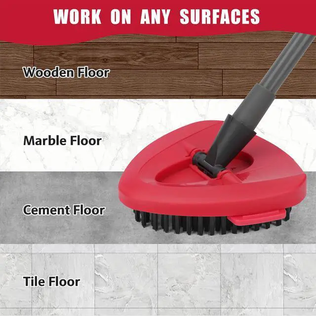 Alt view image 5 of 7 - 2 Pack Scrub Brush Replacement Head for O Cedar EasyWrin Spin Mop 1 Tank System, Spin Mop Replace Head Base, Shower Floor Scrubber, Hard Bristle Cleaning Brush for Bathroom Kitchen Wall Tile