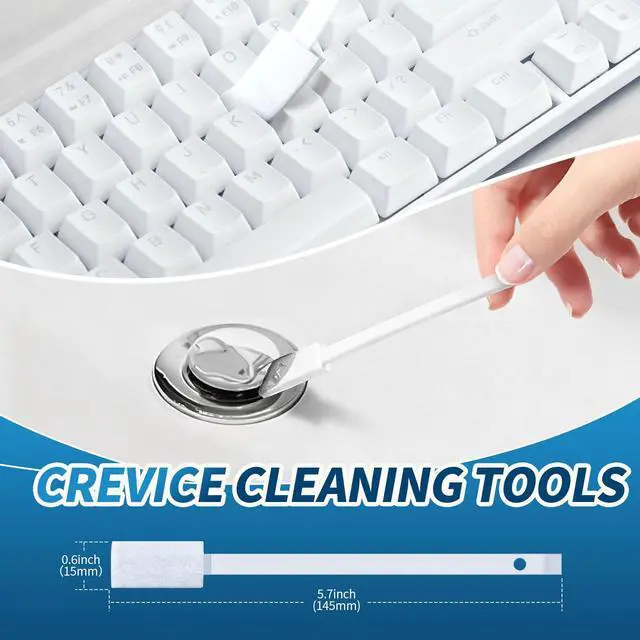 Alt view image 3 of 5 - 42 Pcs Disposable Crevice Cleaning Brush Set for Small Spaces | Scrub toilet corners, tracks, grooves, vents & fridge gaps. Disposable heads use & toss