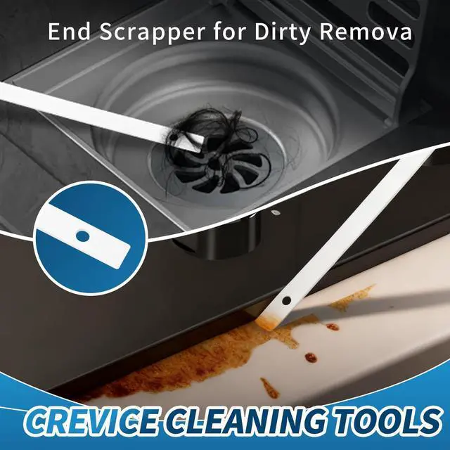 Alt view image 5 of 5 - 42 Pcs Disposable Crevice Cleaning Brush Set for Small Spaces | Scrub toilet corners, tracks, grooves, vents & fridge gaps. Disposable heads use & toss
