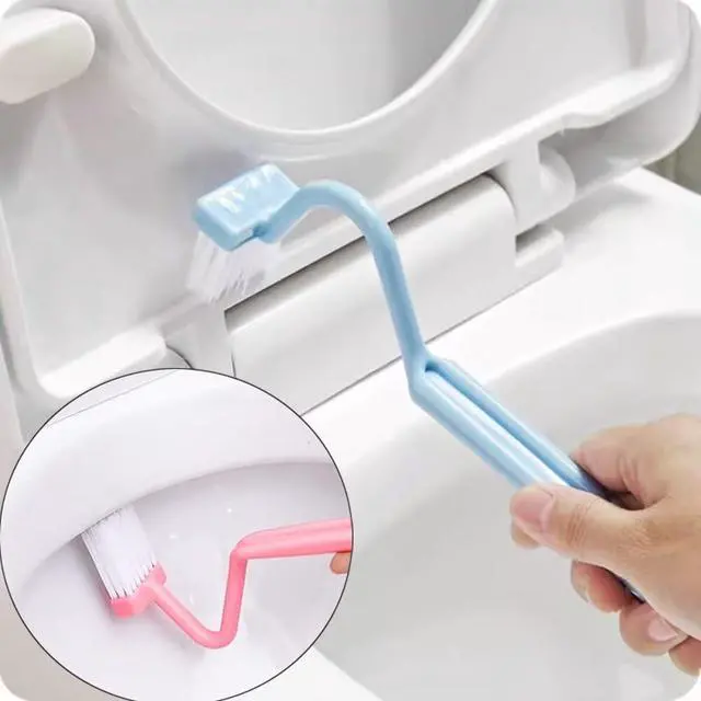 Alt view image 5 of 7 - Grout Tile Brush, Under Rim Toilet Brush, Crevice Cleaning Brush Gap Cleaner Tool for Bathroom/Shower/Kitchen/Window Groove Corner Rim Cleaning