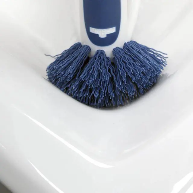 Alt view image 3 of 4 - 2-in-1 Bath and Tile Scrubber Brush Tool, Crevice Cleaning Supplies, Dishwasher Safe, Rounded Bristles for Bathroom Scrubbing, Great for Tile, Bathtubs, and Showers