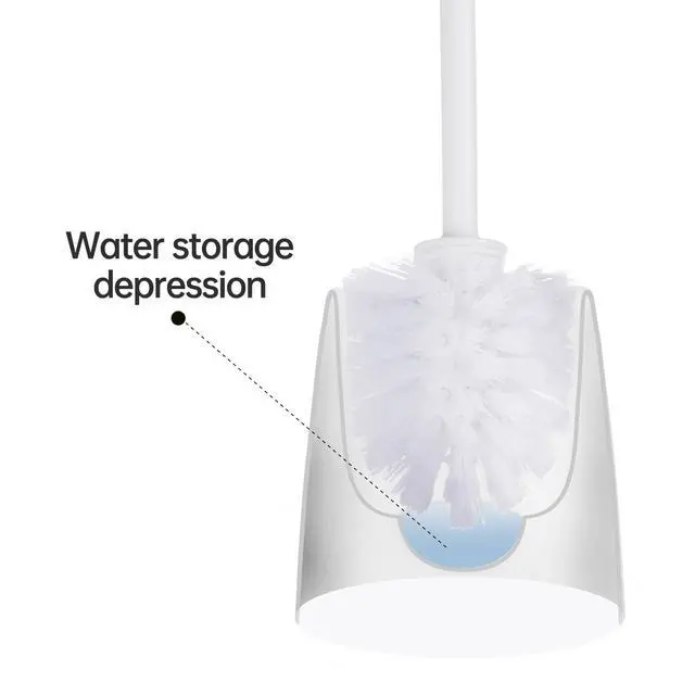 Alt view image 2 of 7 - Toilet Brush Holder Only, The Crisp White Toilet Brush Holder is Suitable for Many Toilet Brushes and can Effectively Conceal the Toilet Brush, for Bathroom/Restroom Storage
