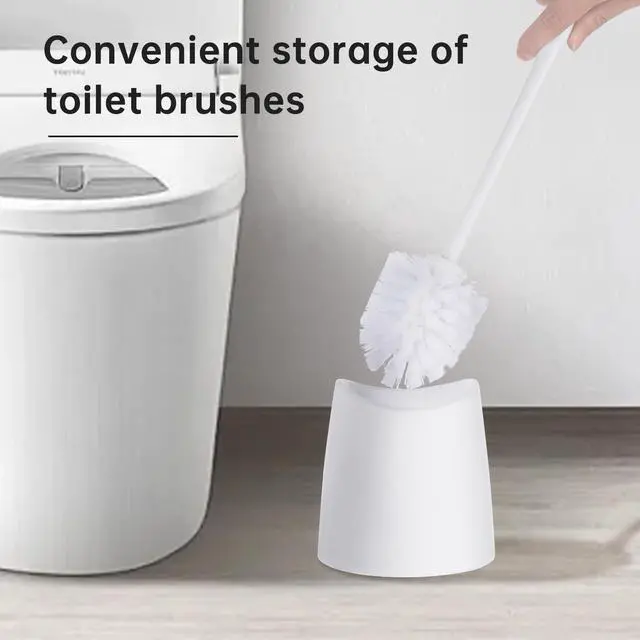 Alt view image 4 of 7 - Toilet Brush Holder Only, The Crisp White Toilet Brush Holder is Suitable for Many Toilet Brushes and can Effectively Conceal the Toilet Brush, for Bathroom/Restroom Storage