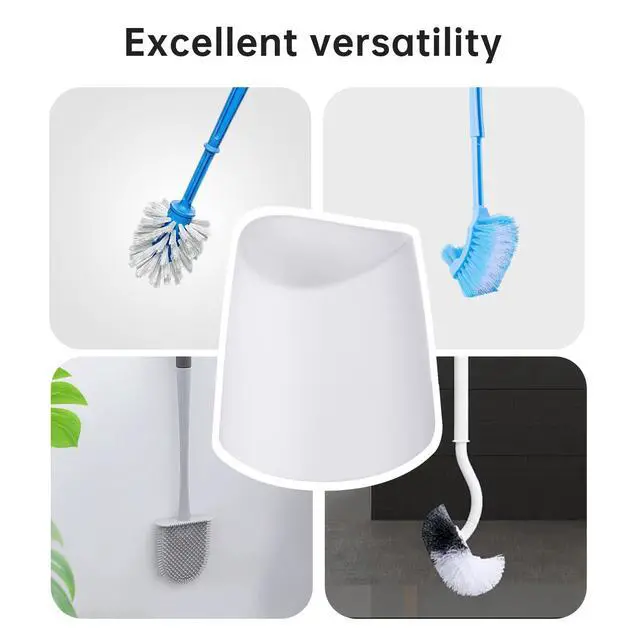 Alt view image 3 of 7 - Toilet Brush Holder Only, The Crisp White Toilet Brush Holder is Suitable for Many Toilet Brushes and can Effectively Conceal the Toilet Brush, for Bathroom/Restroom Storage