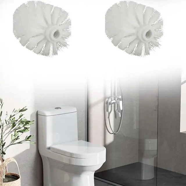 Alt view image 6 of 6 - 4Pcs Toilet Bowl Brush Replacement Head, Universal Toilet Brush Head Replacement, Ball Shaped Toilet Brushes Heads, for Home Hotel Bathroom Cleaning Tool(White)