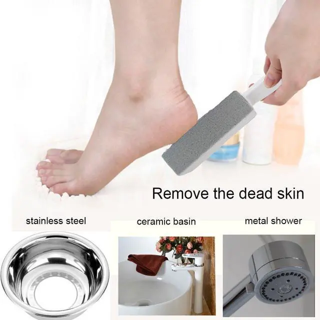 Alt view image 6 of 7 - Pumice Stone Toilet Brush for Cleaning Toilet Bowl with Handle, Pumice Stick Pumice Scouring Pad for Cleaning, 4 Pack