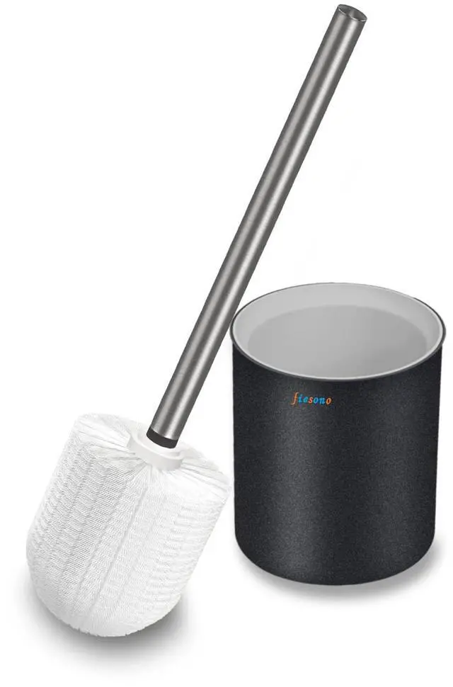Main image of Toilet Brush and Holder, Stainless Steel Toilet Bowl Brush with Light Handle and Durable Bristles for Bathroom Cleaning