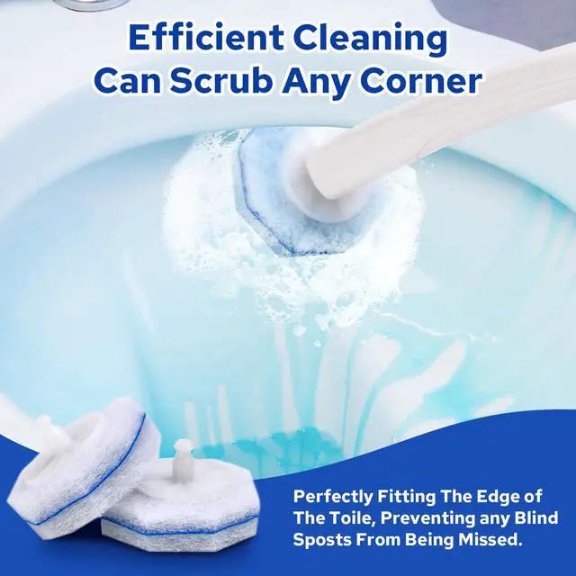 Alt view image 6 of 6 - 20pcs Disposable Toilet Brush Refills, Replacement Scrubber Heads | Compatible with most toilet cleaning wands and systems, easy disposable refill heads for quick bathroom cleaning
