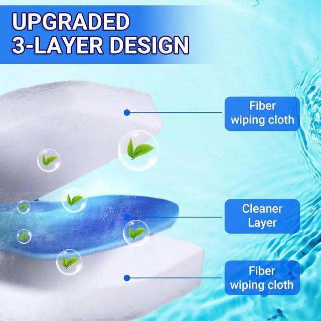 Alt view image 5 of 6 - Disposable Toilet Brush Starter Set with 10 Replacement Pads, Touchless Toilet Cleaning System, Compatible with Clorox Toilet Wand Refills for Bathroom Toilets