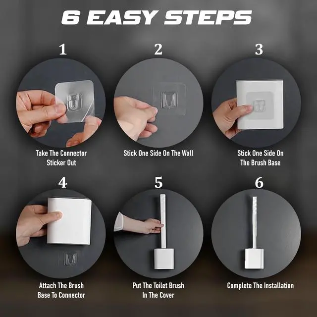 Alt view image 3 of 7 - Silicone Toilet Brushes & Holders Pack of 2 Long Non-Slip Handle, Flexible Bristles for Easy Cleaning Modern Drip-Free Base, Durable White Bathroom Toilet Brush Set with Holder