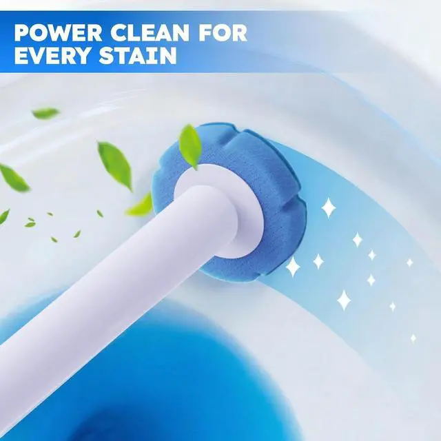 Alt view image 3 of 7 - Disposable Toilet Brush 2 Pack- Each Toilet Bowl Brush with 8PCS Refills