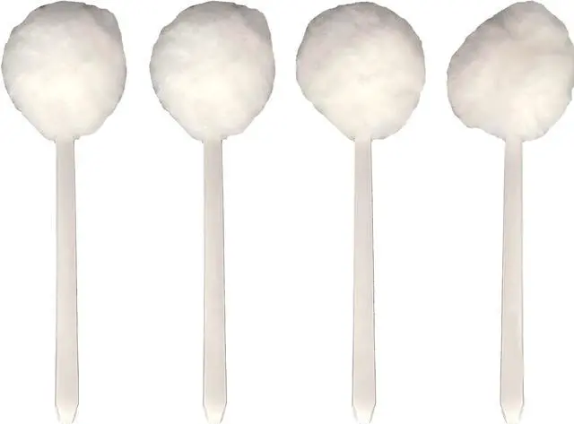 Main image of 4 Pack Toilet Bowl Swab Brush Set Soft Polyester Head Toilet Cleaning Brush, 15 x 5 Inch White Bathroom Bowl Scrubber, Durable Long Handle Toilet Brush for Deep Cleaning