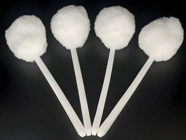 Alt view image 3 of 7 - 4 Pack Toilet Bowl Swab Brush Set Soft Polyester Head Toilet Cleaning Brush, 15 x 5 Inch White Bathroom Bowl Scrubber, Durable Long Handle Toilet Brush for Deep Cleaning