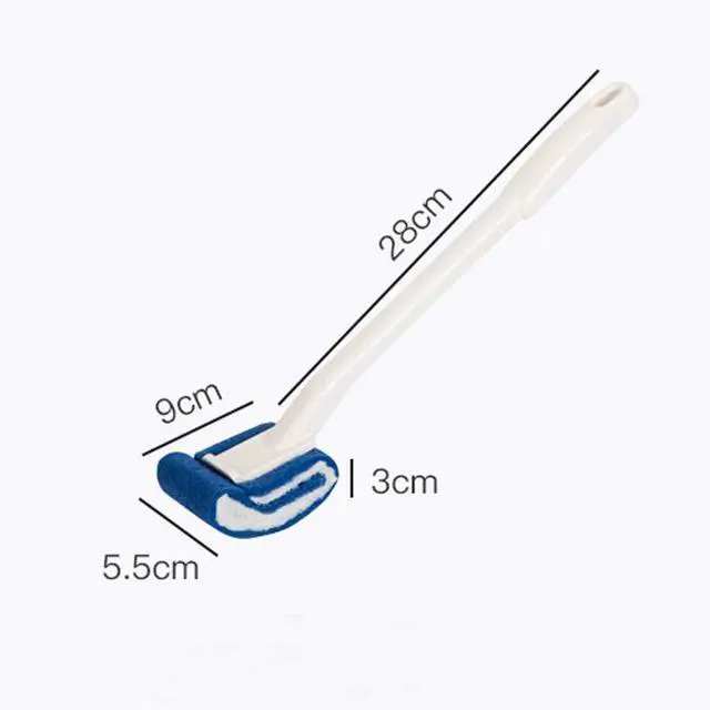 Alt view image 6 of 7 - Toilet Brush Bowl Brush Bathroom Brush Under Rim Toilet Brush Scracth-Free Curved Good Grip Easy to use deep Cleaning No Scratching, Anti-Splashing Easy to Store (2pack)