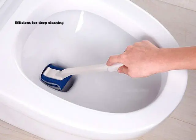 Alt view image 7 of 7 - Toilet Brush Bowl Brush Bathroom Brush Under Rim Toilet Brush Scracth-Free Curved Good Grip Easy to use deep Cleaning No Scratching, Anti-Splashing Easy to Store (2pack)