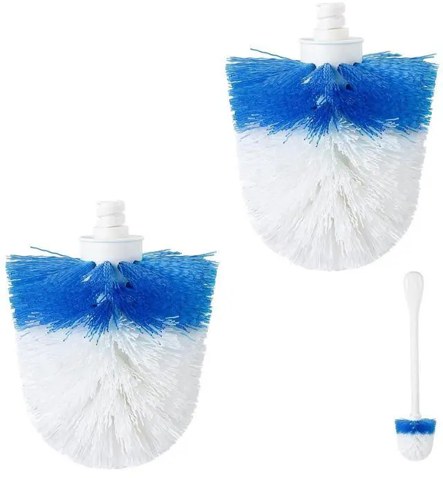 Main image of 2 Pack Toilet Brush Replacement Head Compatible with OXO Good Grips Toilet Brush, Toilet Brush Refills for OXO Toilet Brush Only, Plastic Toilet Brush Head & Nylon Material