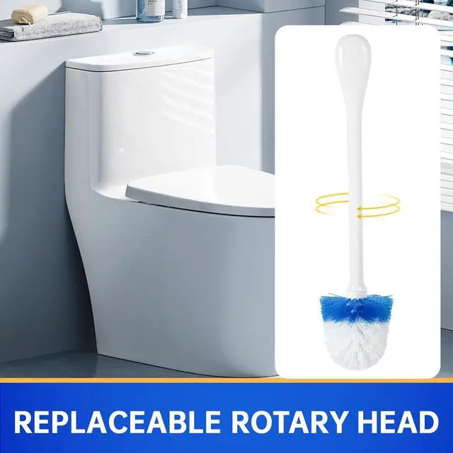 Alt view image 5 of 7 - 2 Pack Toilet Brush Replacement Head Compatible with OXO Good Grips Toilet Brush, Toilet Brush Refills for OXO Toilet Brush Only, Plastic Toilet Brush Head & Nylon Material
