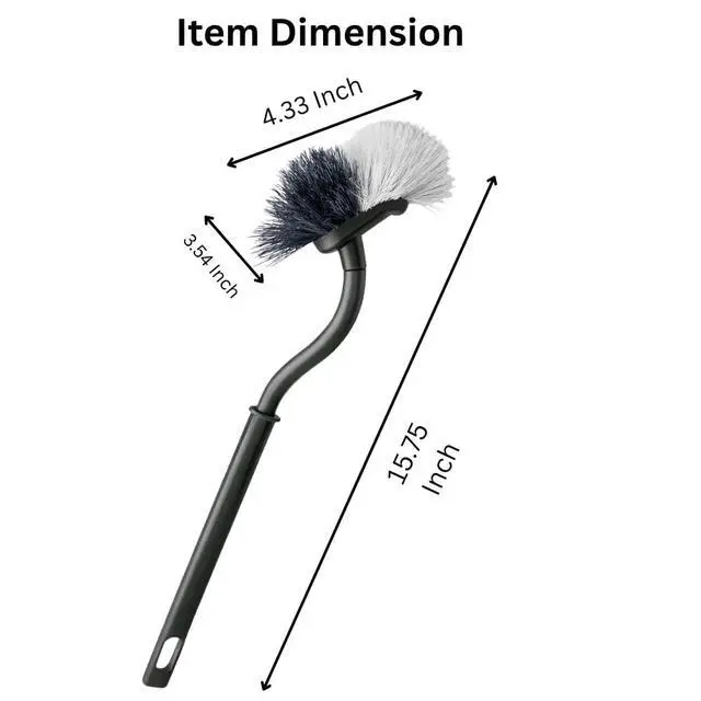Alt view image 2 of 7 - 2 Pack Curved Toilet Bowl Brushes Durable UnderRim Bathroom Cleaning Tools for Deep Toilet Scrubbing, Household Sanitary Brushes Without Holder