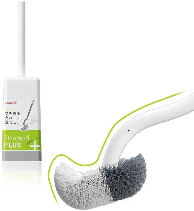 Main image of Bathroom Toilet Bowl Brush and Holder, Curved Design Dismount Toilet Brush for Deep Cleaning Under Rim, Best Toilet Brush Set, CompactToilet BowlCleaner Brush for Bathroom, 1 Pack