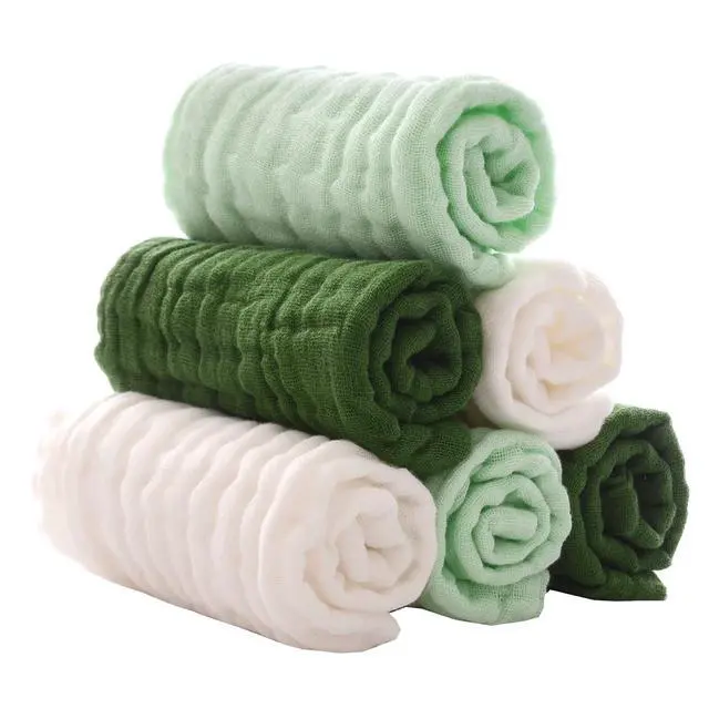 Alt view image 2 of 2 - Cotton washcloths, face Cleaning Cloths,Bath Small Towels,6 Pack, 12x12 Inches