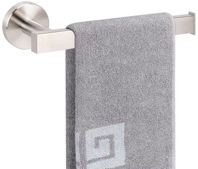 Main image of Square Hand Towel Holder/Towel Ring, Premium SUS304 Stainless Steel Hand Towel Bar Rustproof Wall Mounted Towel Rack for Bathroom/Kitchen, Contemporary Style Bath Accessory (Brushed Nickel)