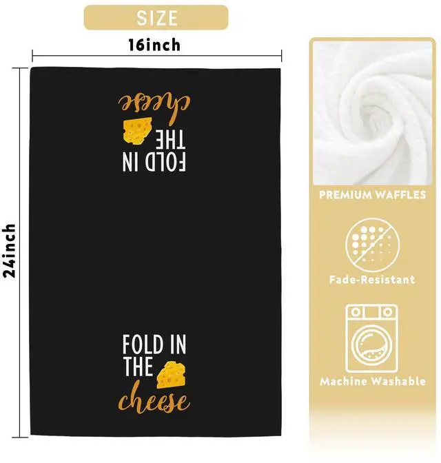 Alt view image 6 of 7 - Funny Towels Gifts, Fold in The Cheese Towels for Kitchen Bathroom Decor (16x24 inches)