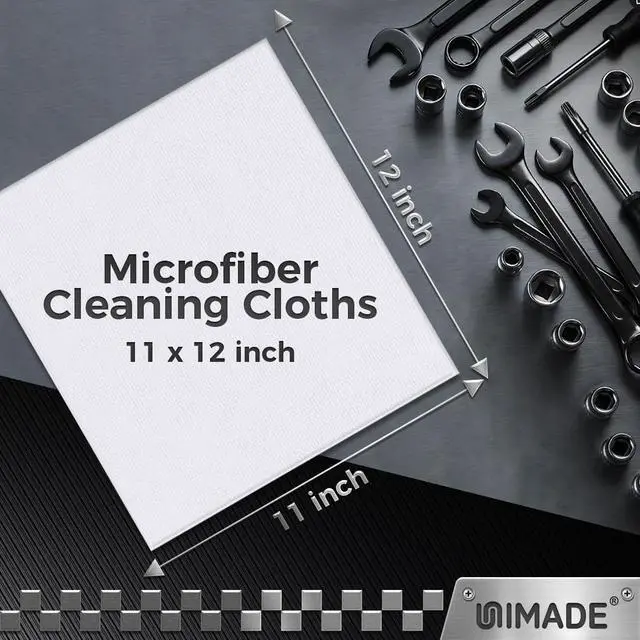 Alt view image 3 of 7 - Microfiber Cleaning Cloth, 24 Pack Reusable Microfiber Towels | for Cars Lint Free Cleaning Shop Towel Rags for Home Kitchen Automotive Bar Mechanic Restaurant Garage, 11"x 12", White