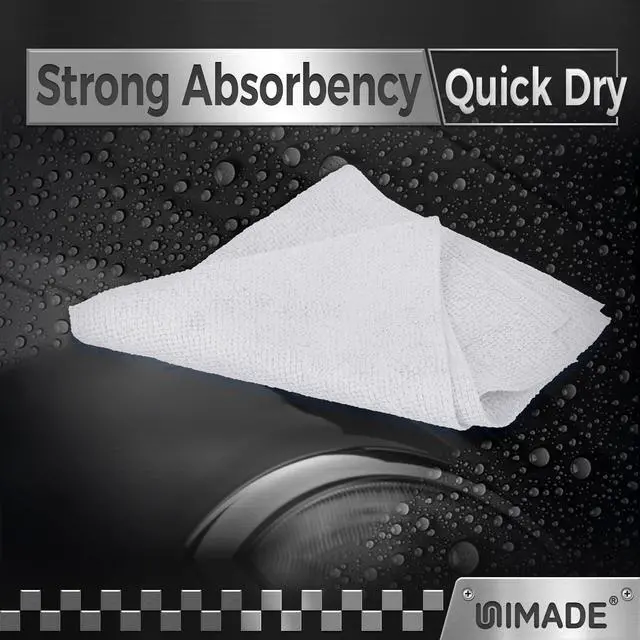 Alt view image 4 of 7 - Microfiber Cleaning Cloth, 24 Pack Reusable Microfiber Towels | for Cars Lint Free Cleaning Shop Towel Rags for Home Kitchen Automotive Bar Mechanic Restaurant Garage, 11"x 12", White