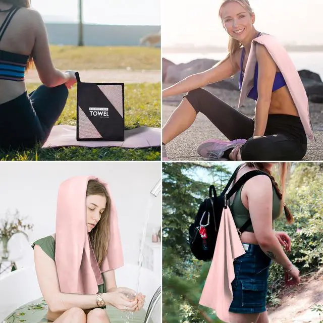 Alt view image 6 of 7 - Microfiber Travel Towel, Quick Dry Camping & Gym Towel. Compact | Super Absorbent,Fast Drying,Lightweight,Soft,Suitable for Camping,Backpack,Gym,Swim, Yoga,Hiking