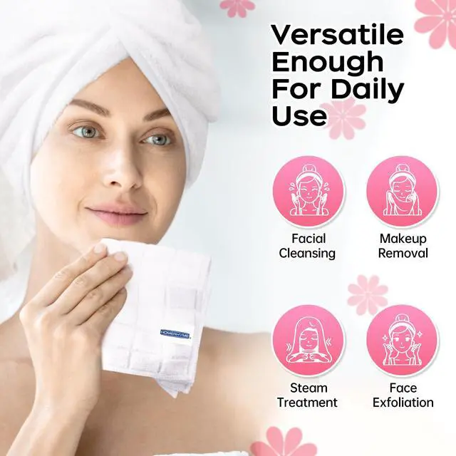 Alt view image 7 of 7 - Microfiber Washcloths Face Towel, 12 Pack White Towels Fingertip Washcloth, Soft Lint Free Quick Dry Bulk Absorbent Reusable Wash Cloths for Bathroom Salon Spa Gym