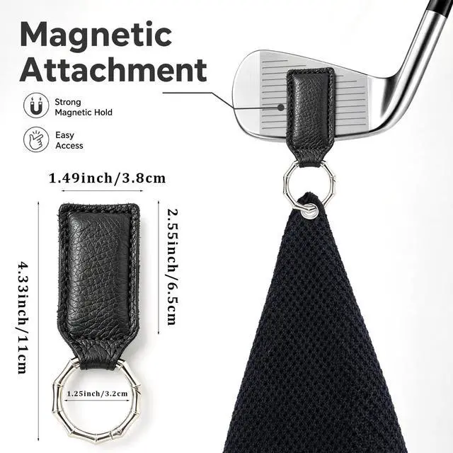 Alt view image 2 of 7 - Magnetic Clip for Golf Towel Golf Magnetic Towel Clip Black Magnetic Golf Towel Clip for Golf Bags for Men