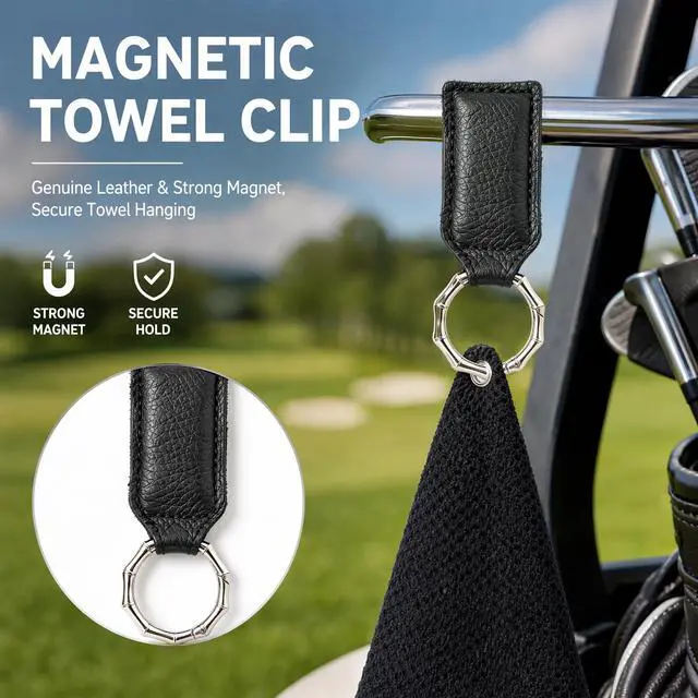 Alt view image 4 of 7 - Magnetic Clip for Golf Towel Golf Magnetic Towel Clip Black Magnetic Golf Towel Clip for Golf Bags for Men