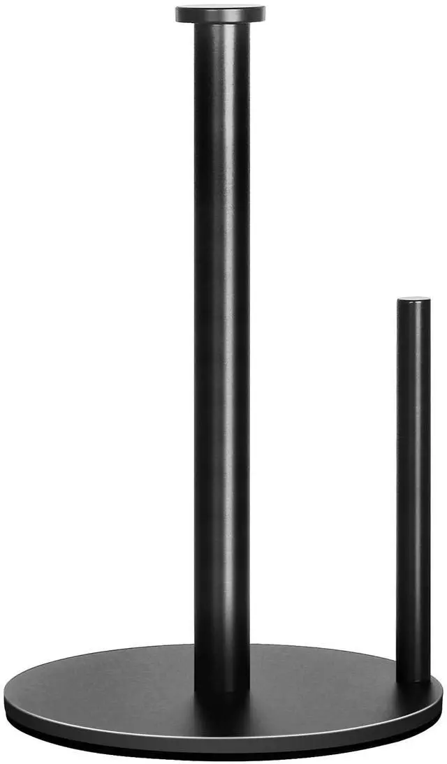 Main image of Paper Towel Holder Countertop, Black Kitchen Paper Towel Holder Stand for Kitchen and Bathroom Organization, Stainless Steel Paper Towel Holders for Standard and Large Rolls (Matte Black)