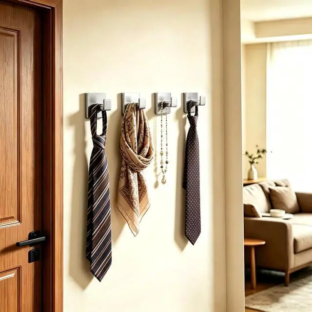 Alt view image 2 of 7 - 2 Piece Towel Hook - Bathroom Coat Hook - Brushed Nickel | Wall Mounted Towel Hooks for Bathroom, Stainless Steel Towel Holder, Heavy Duty Towel Holder for Kitchen