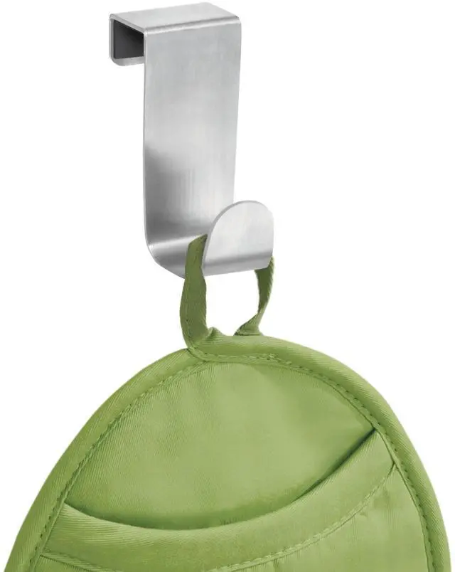 Main image of Forma Brushed Stainless Steel Over-The-Cabinet Storage Hook - 1" x 2.25" x 3"