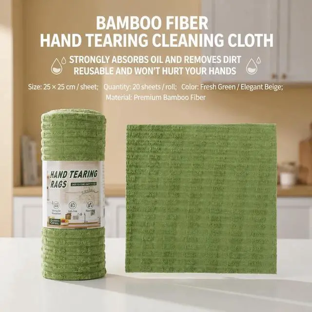 Alt view image 7 of 7 - 20 PCS Tearable Antibacterial Cleaning Cloths, Washable Microfiber Towel | 10A-Grade Reusable Wet/Dry Lint-Free Rags, Streak-Free Scrubbing Towels for Kitchen, Car, Glass & Electronics