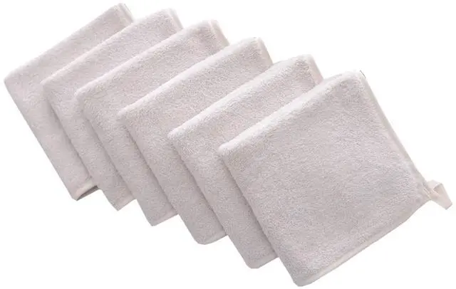 Main image of Microfiber Coral Fleece washclothsFace Towels, Bath Small Towel,Cleaning Cloths,Makeup Softer Washcloth Whit Hook,6 Pack, 12x12 Inches