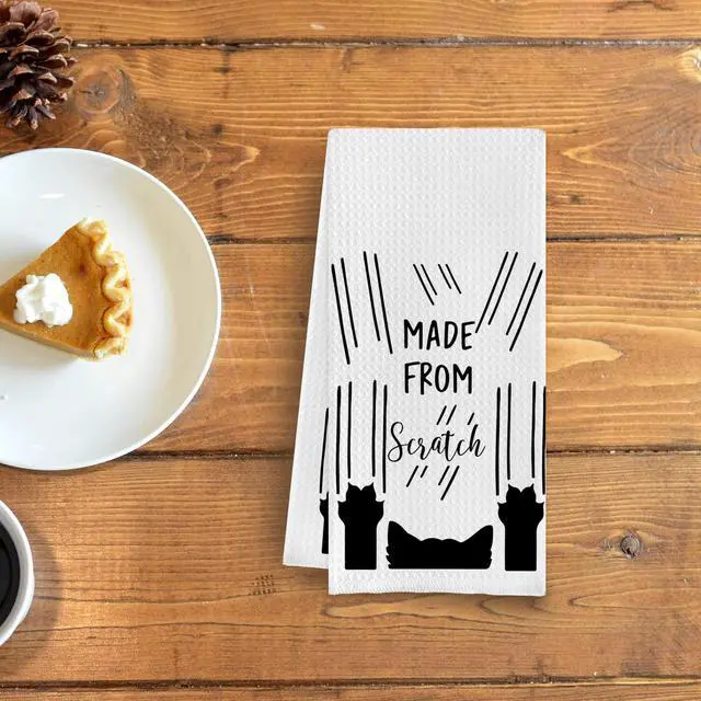 Alt view image 3 of 5 - Scratch Made Funny Cat Towels, Black Cat Hand Towels for Bathroom & Kitchen, 16x24 Inch