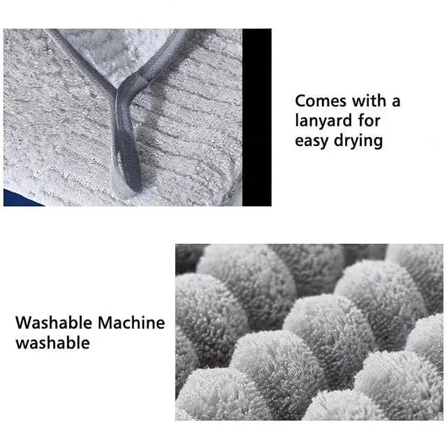 Alt view image 3 of 6 - Grey Premium Absorbent Towel,28X56 inch | Suitable for Bathtub Fitness, Shower, Sports, Yoga Towels, Durable Ultra-fine Fiber Coral Velvet high Absorbent Towel