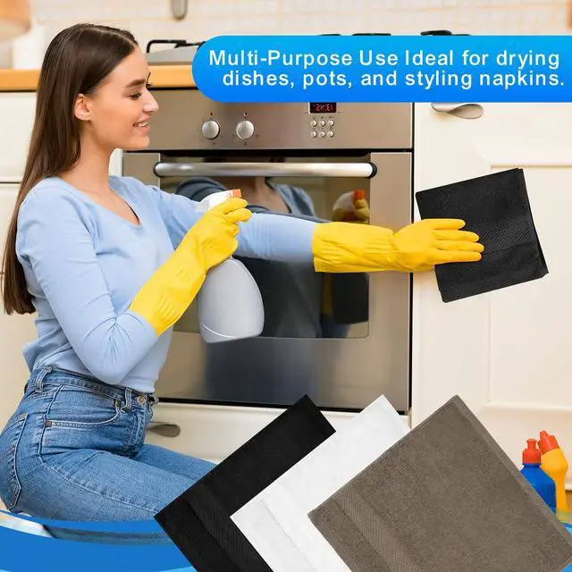 Alt view image 7 of 7 - 100% Cotton Wash Cloths, 13 x 13 inch, Multicolor, 3 Pack | Highly Absorbent, Soft Feel Fingertip Towels, Machine Washable, For Bathroom, Gym, Hotel, Spa and Kitchen
