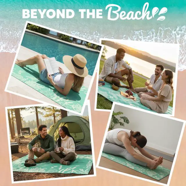 Alt view image 4 of 7 - Thin Lightweight Microfiber Printed Beach Towel 32x71 Inch | Sand Free, Absorbent, Extra Large, Compact, With Travel Bag, Quick Dry for Beach, Pool, Camping, Picnic, Travel & Outdoor Use