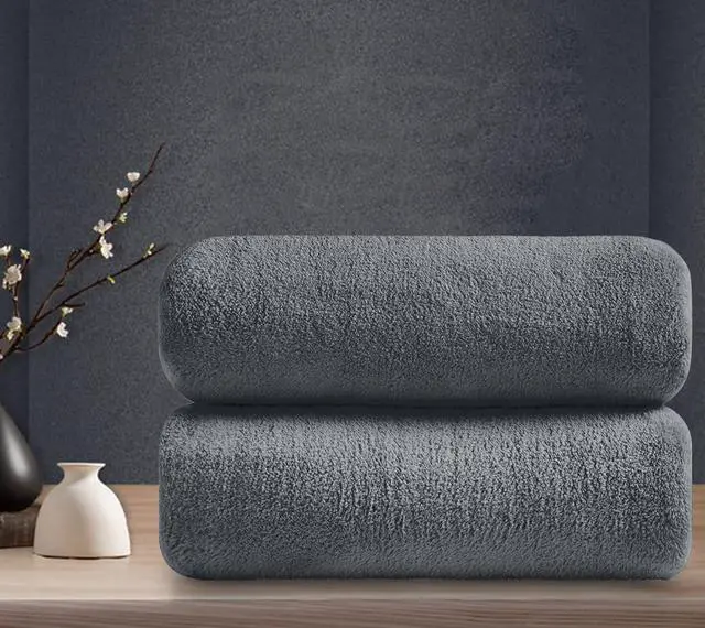 Main image of Premium Towel Set 2 Pack Hand Towel 16" x 31",Ultra Soft Highly Absorbent Hand Towel | Durable | Quick Dry | Multifunctional | Luxury Towel for Bathroom Hotel Kitchen Gym,Dark Grey