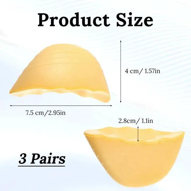 Alt view image 2 of 6 - 3 Pairs Shoe Filler for Too Big Shoes, Adjustable Toe Cushion Inserts & Size Reducer for Sneakers, Heels, Flats - Breathable PU Foam Foot Care for Men & Women