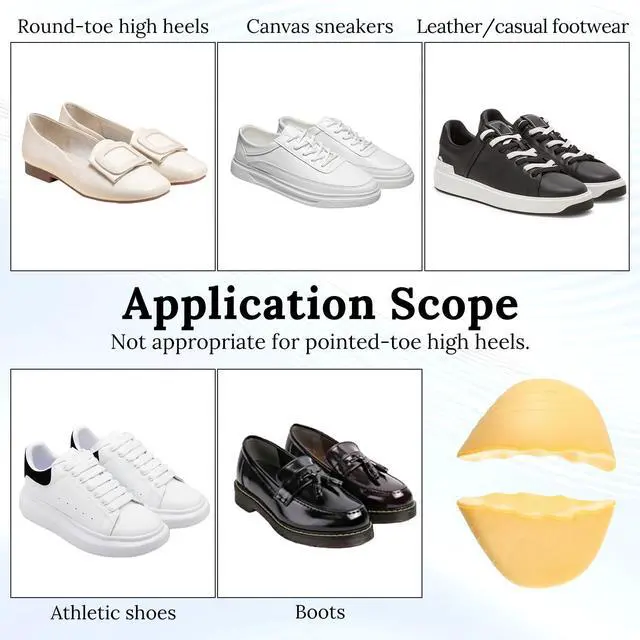 Alt view image 6 of 6 - 3 Pairs Shoe Filler for Too Big Shoes, Adjustable Toe Cushion Inserts & Size Reducer for Sneakers, Heels, Flats - Breathable PU Foam Foot Care for Men & Women