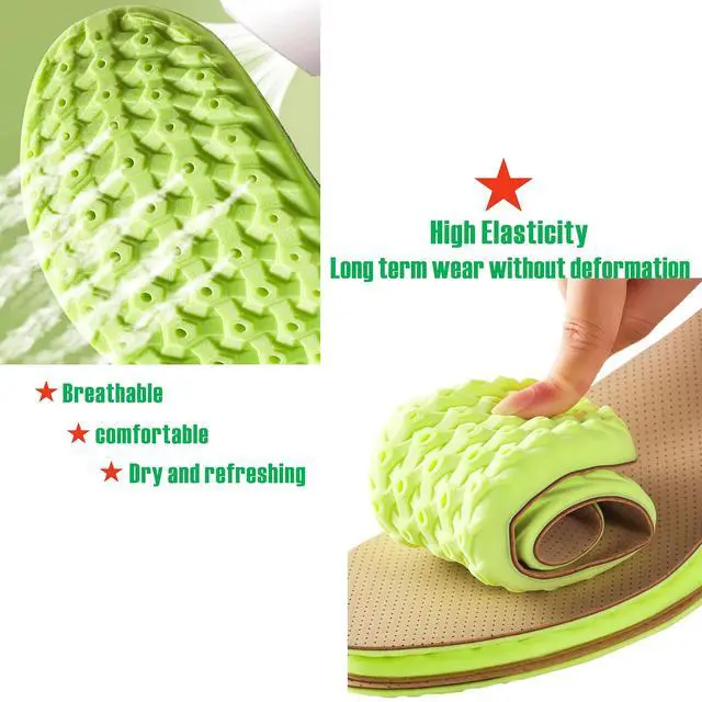 Alt view image 4 of 6 - Shock Absorption and Cushioning Sports Shoe Insoles,Comfortable Sports Shoe Inserts for Men Women Kids,Relieve Foot Pain (Beige, Women US 8.5-9 Men 7.5-8)