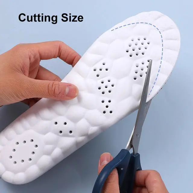 Alt view image 5 of 6 - 4D Cloud Insoles Memory Foam Insoles, Arch Support Inserts, US W:5-10/M:5-7 | Soft Comfort Foam Cushioning Soles, Trim to Fit, Absorbing Foot Support Insole, for Women Men