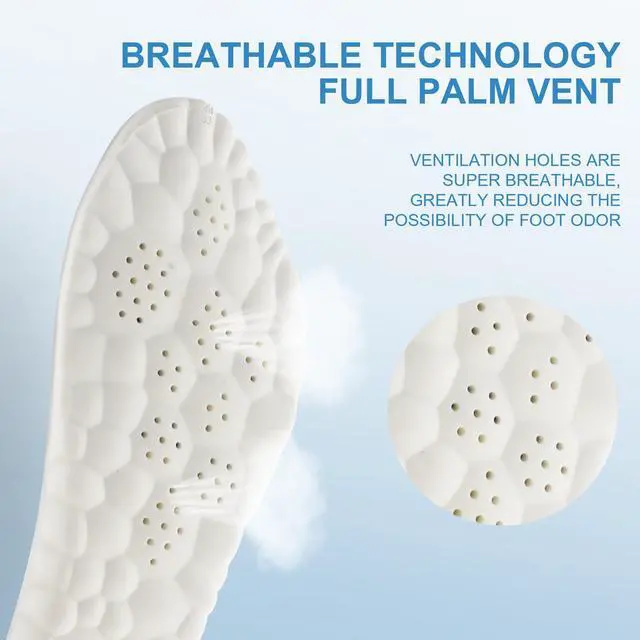 Alt view image 6 of 7 - Memory Foam Insoles for Men and Women, Thick Comfort Insoles with Arch Replacement Massage Insole for Trainers, Sneakers, Soprts Shoes, Work Boots, Black(M: US 8.5/9 W: US 10/10.5)