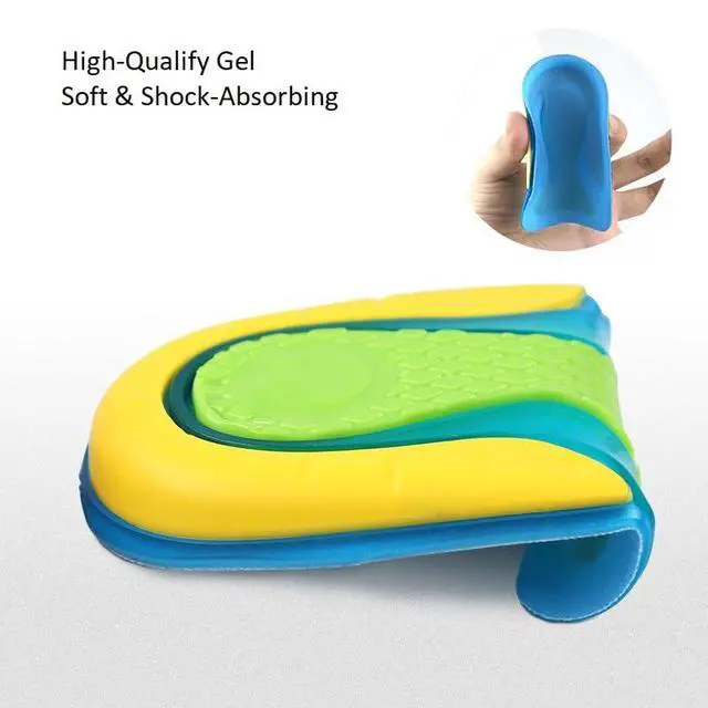 Alt view image 2 of 6 - Premium Comfort Gel Heel Pads for Kids: Targeted Relief for Sensitive Heels, Sport Support, Shock Absorption, and More (Green, Small)