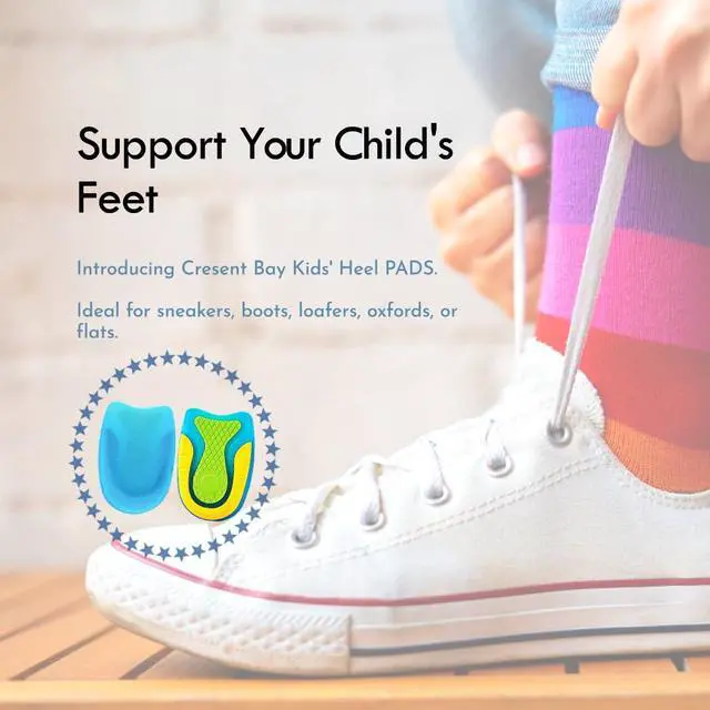Alt view image 6 of 6 - Premium Comfort Gel Heel Pads for Kids: Targeted Relief for Sensitive Heels, Sport Support, Shock Absorption, and More (Green, Small)