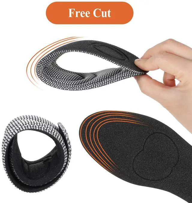 Alt view image 4 of 7 - 1 Pair Memory Foam Insoles Soft Massage Shoe Inserts Replacement Full-Foot Responsive Cushioning Shoe Soles Shock Absorption Cut to Fit Any Sizes for Foot Health Sports Sneakers(M 10.5-11)